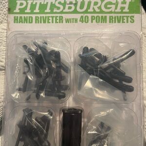 Black Hand Riveter with 40 POM Rivets Pittsburgh New in package
